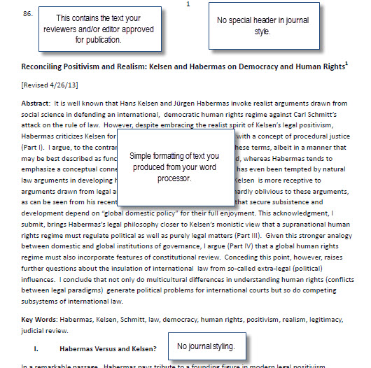 An image of an author's accepted manuscript with annotations