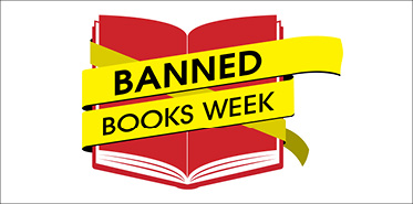 Banned Books Week - books with title about the week