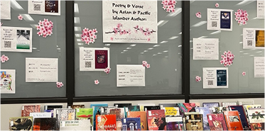 Book display - Asian American and Pacific Islander authors