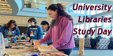 Study Day Image of people looking at magazines and doing an activity for Study Day